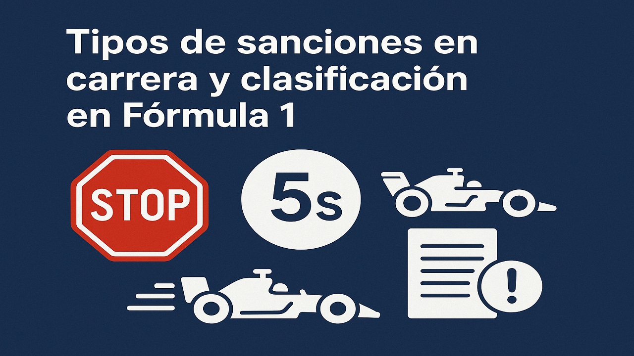 Tipos de sanciones en carrera y clasificación en la Fórmula 1