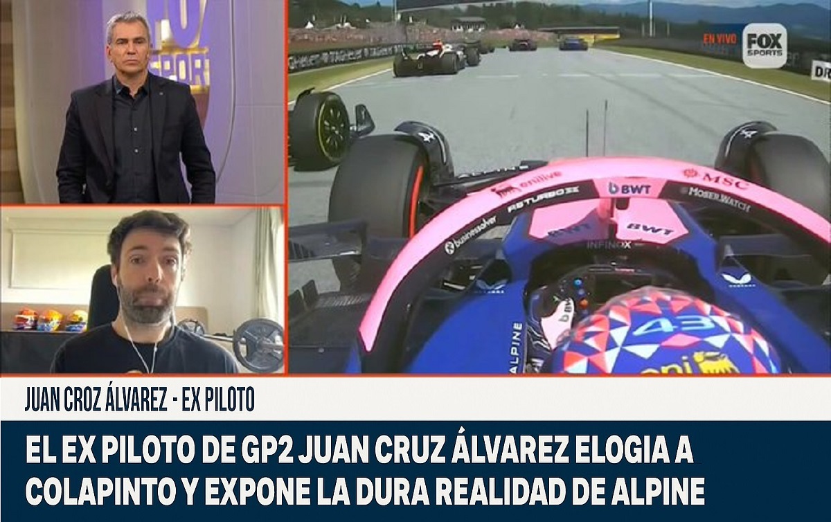 El ex piloto de GP2 Juan Cruz Álvarez elogia a Colapinto y expone la dura realidad de Alpine